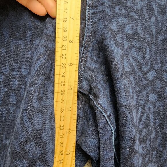 Gap Jeans Womens 35 Blue Cheetah Print Always Skinny Cotton Blend - Picture 6 of 14